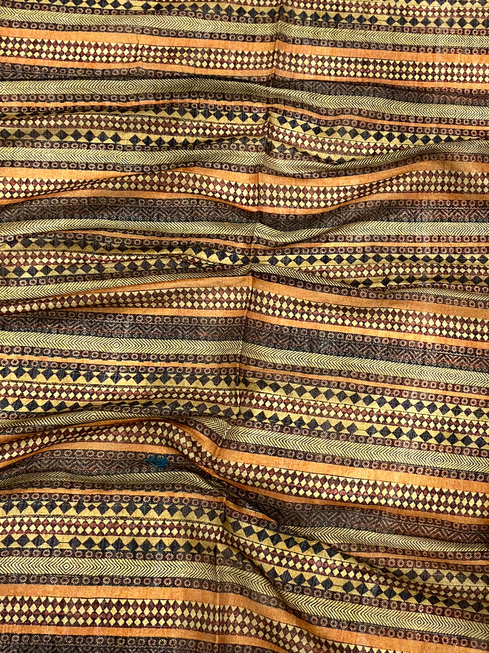 Radiant Orange Zari Tussar Floral Saree