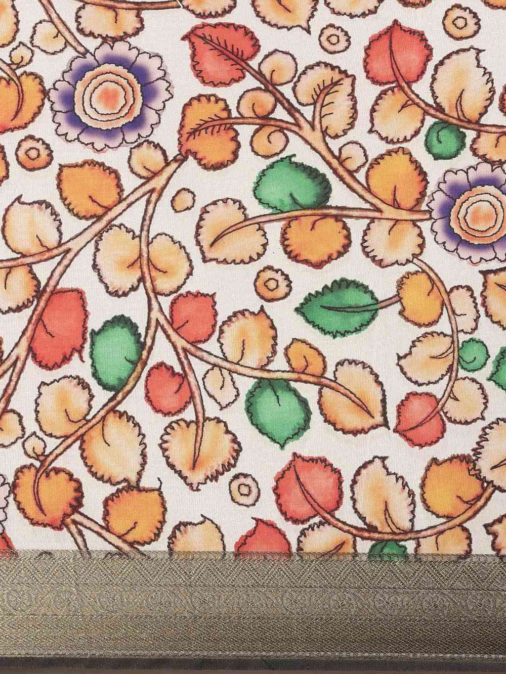 Banarasi White Colour Print Silk  Saree