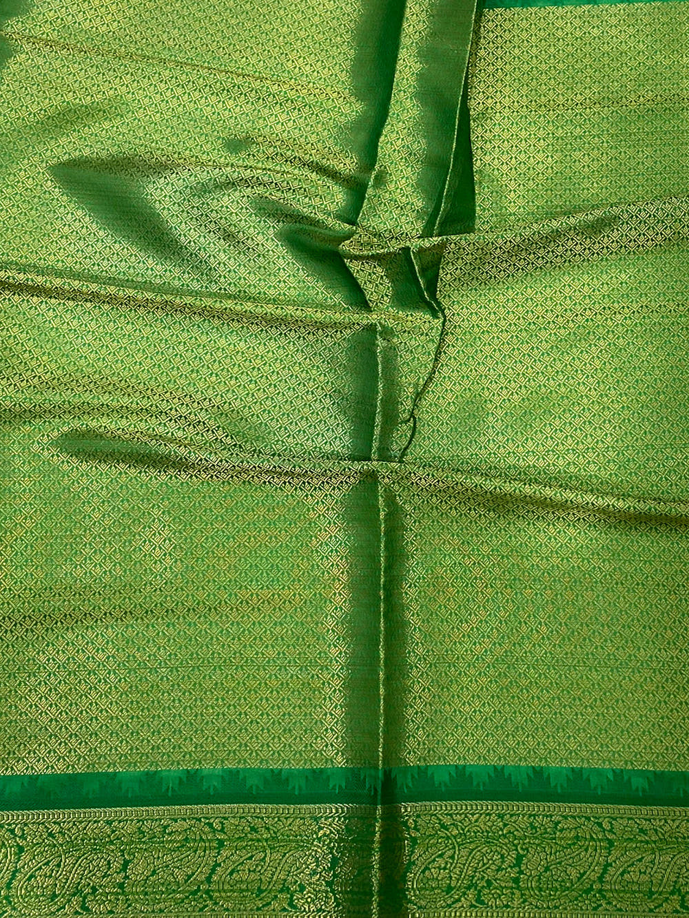 Green Banarasi Silk Pen Kalamkari Saree