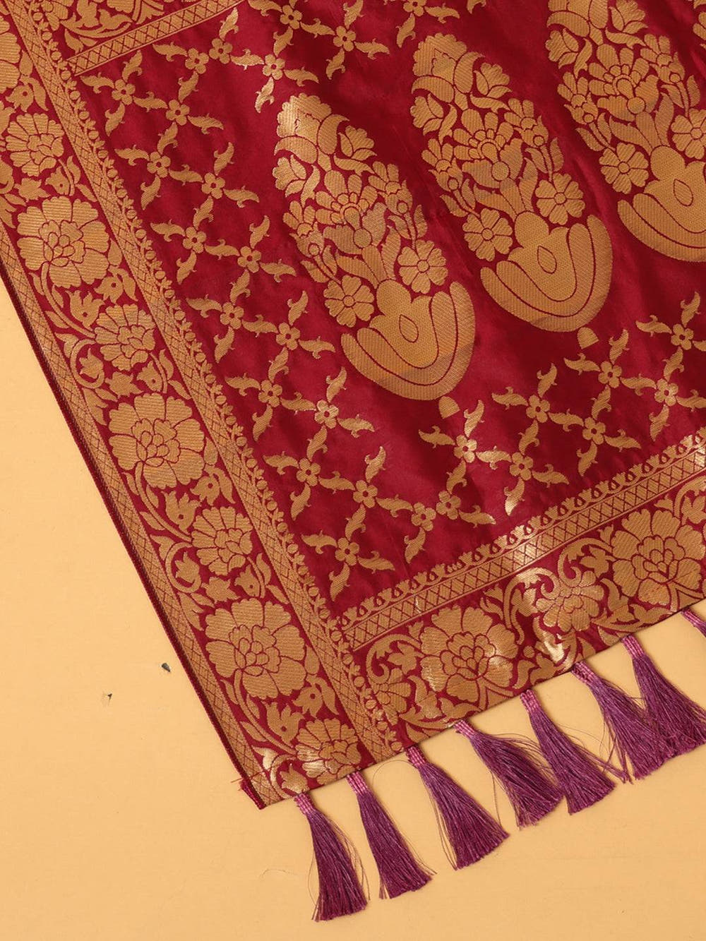 Traditional Silk Blend Woven Design Dupatta