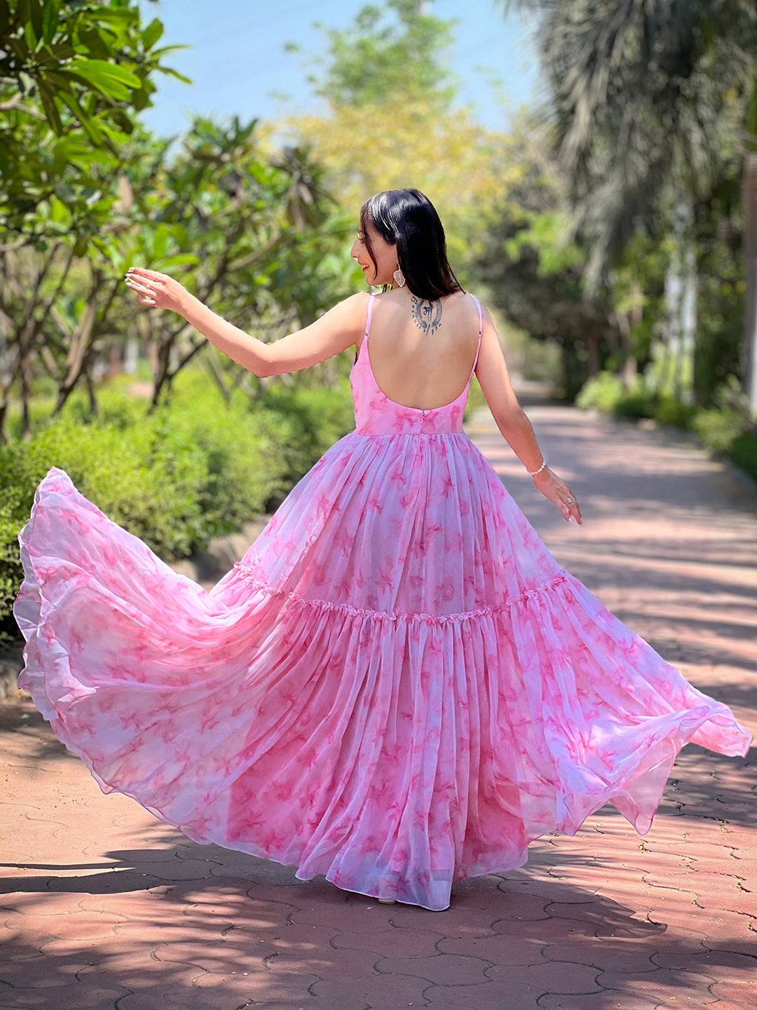 Blush Pink Batik Printed Dress