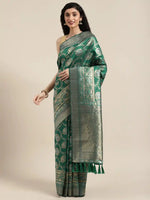 Banarasi Green Colour Woven Design Silk Saree