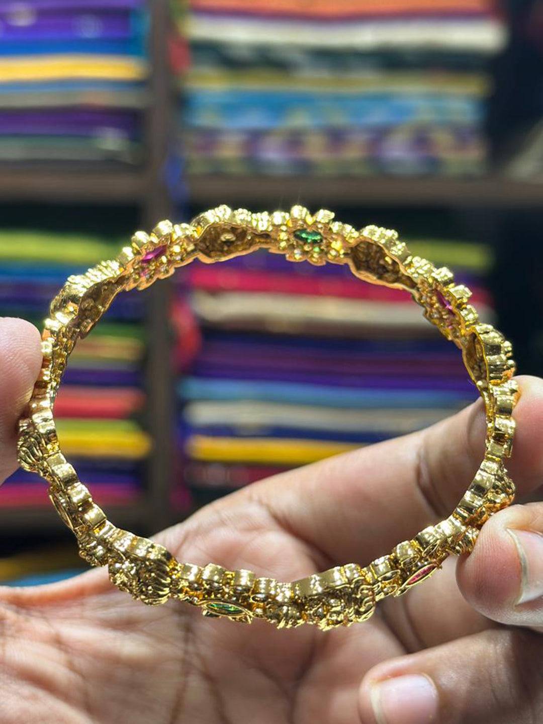 Antique  Gold  Heritage  Bangle