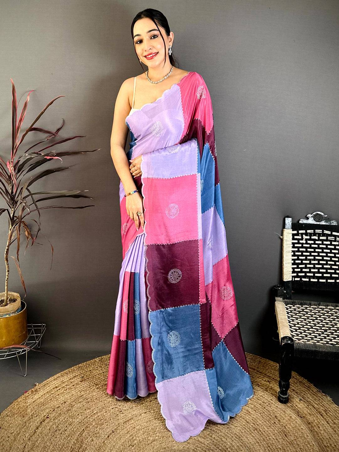 Classic Printed Chinnon Chiffon Saree