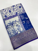 Vibrant Grace Kalamkari Block Viscose Saree