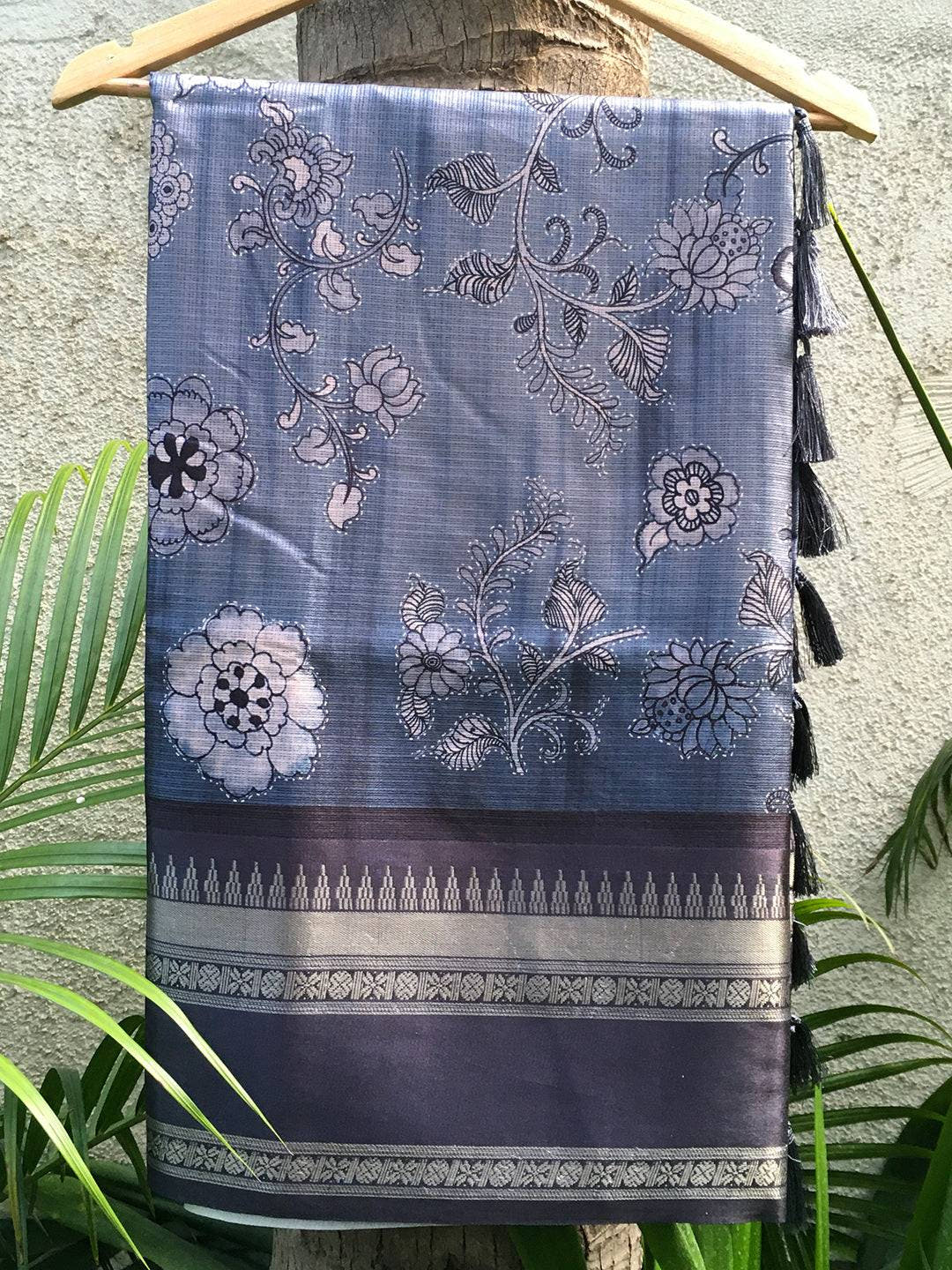 Blue Kota Doriya Zari Border Saree