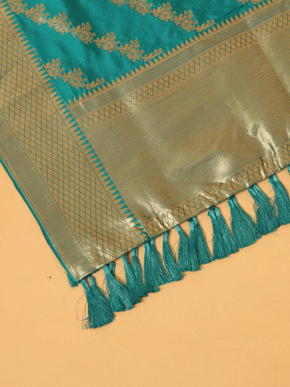 Rama Colour Woven Design Dupatta