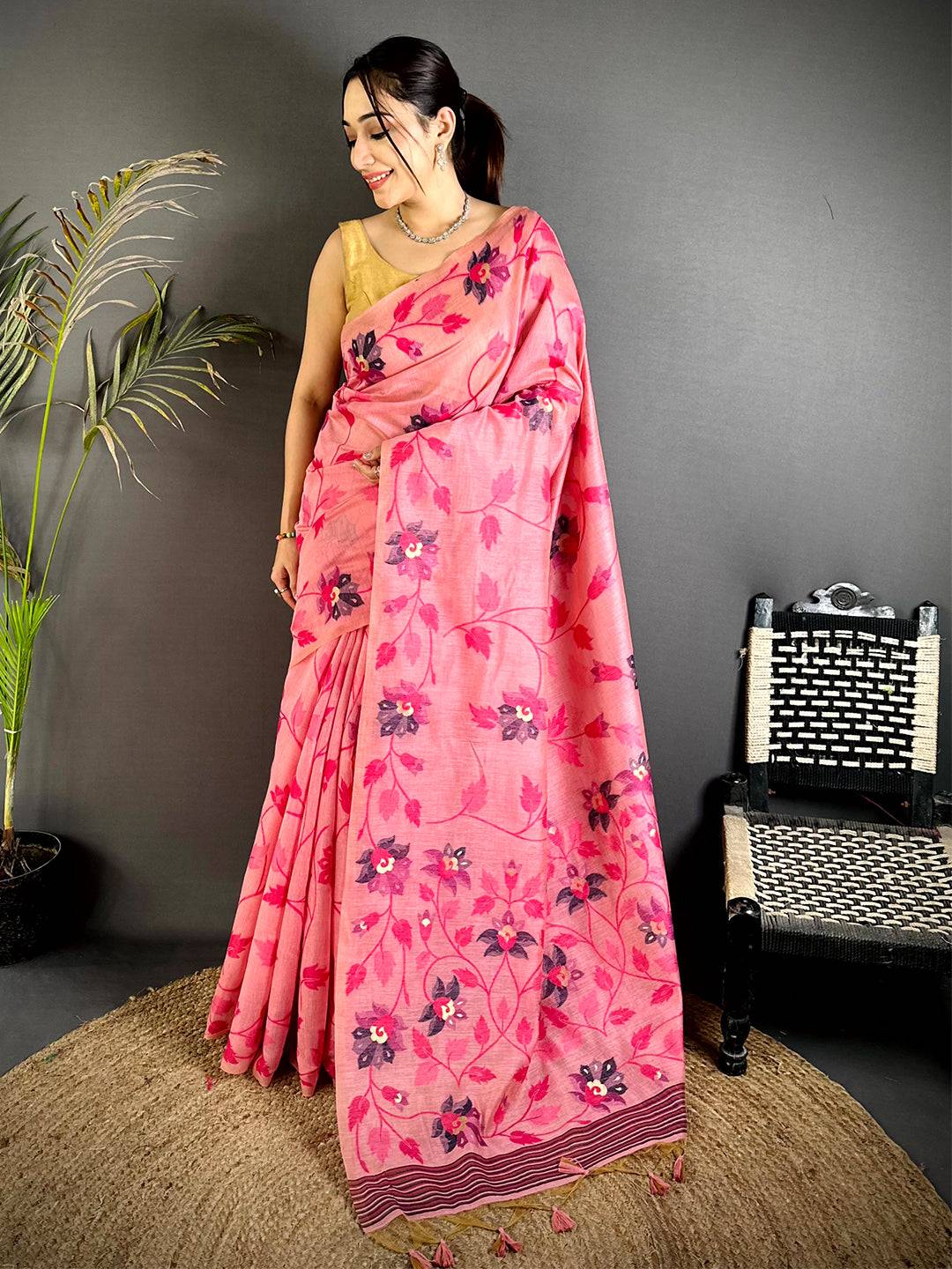 Heritage Khadi  Jamdani  Saree