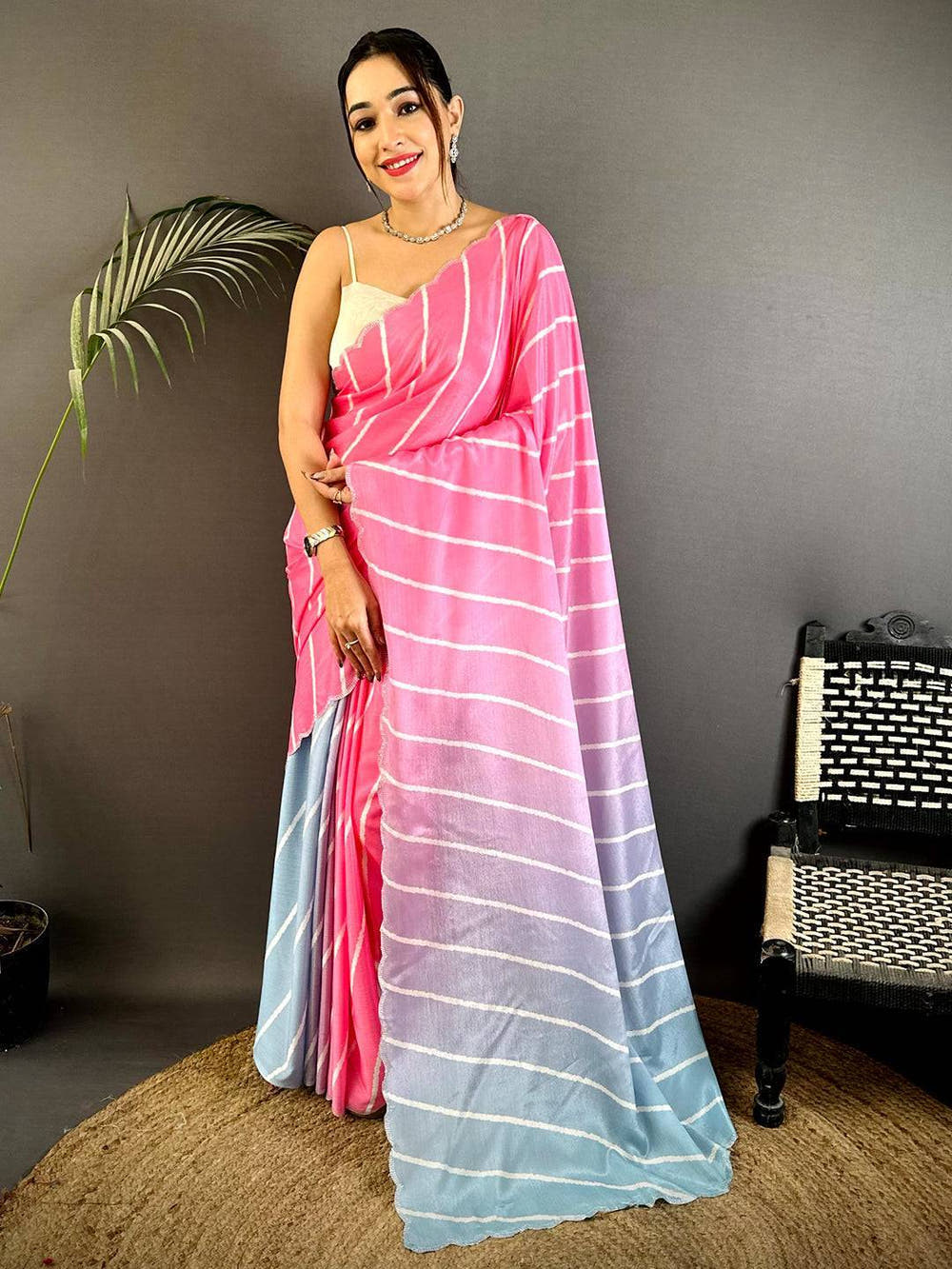 Radiance Lehriya Chiffon Saree