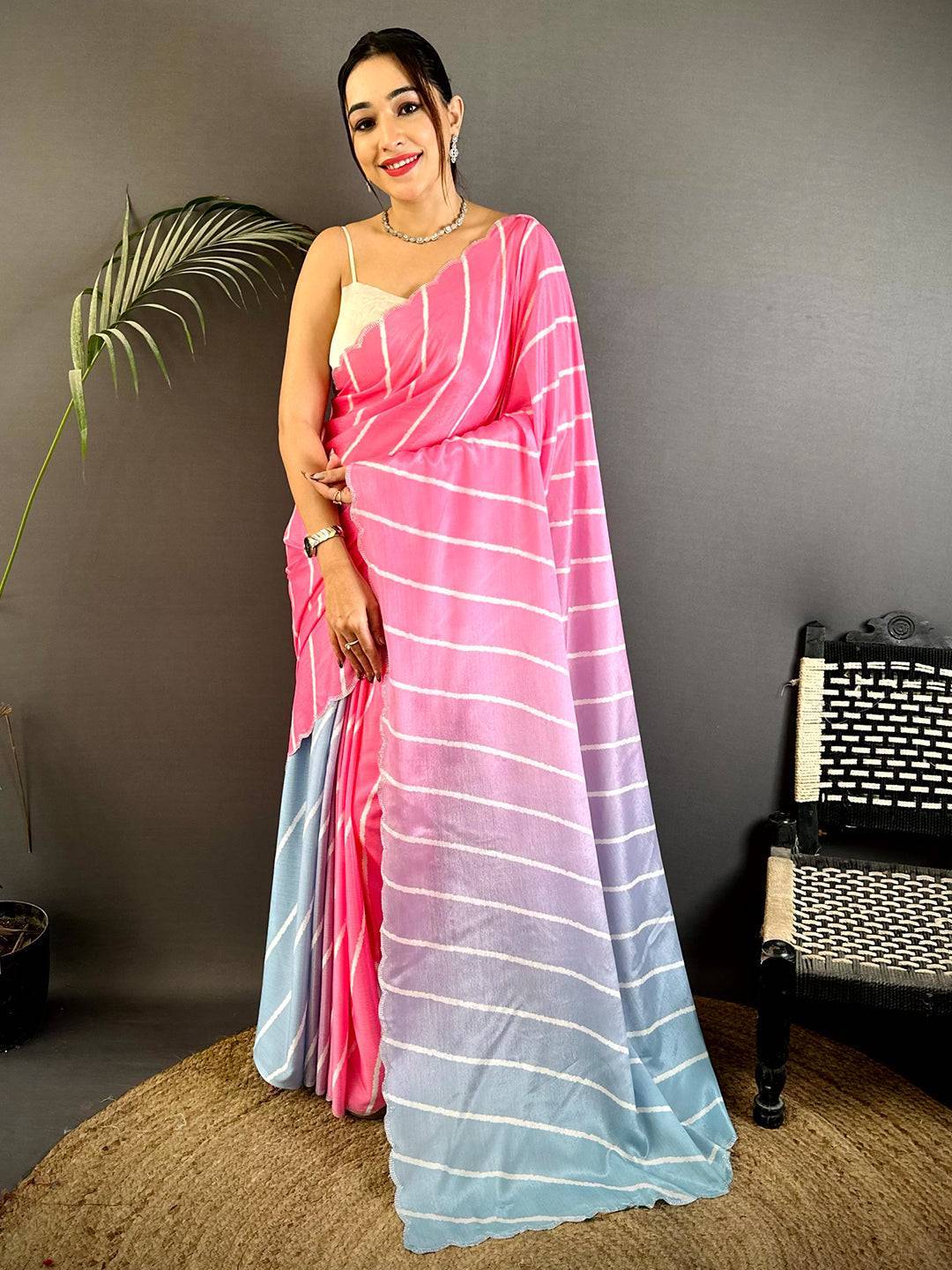 Radiance Lehriya Chiffon Saree