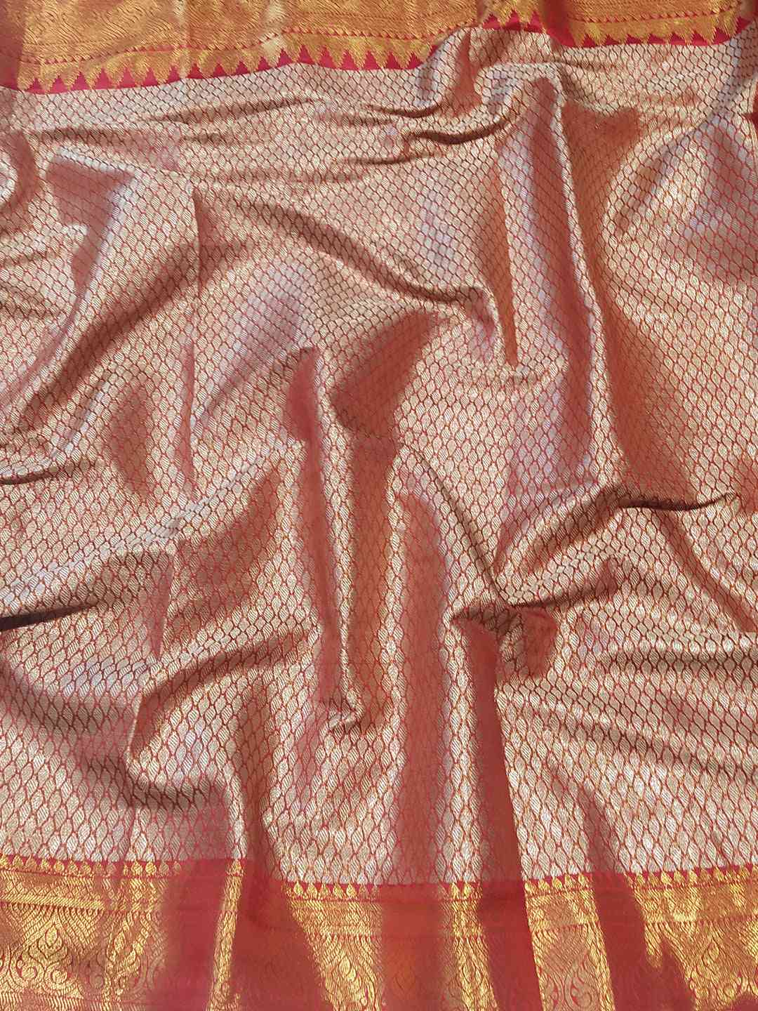 Green Colour One Gram Gold Tissue Saree With Jacquard Woven Work