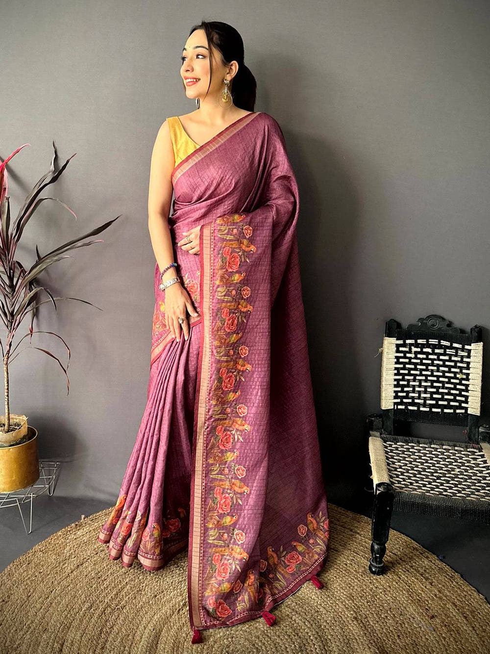 Royal Rani Ghicha  Munga  Saree