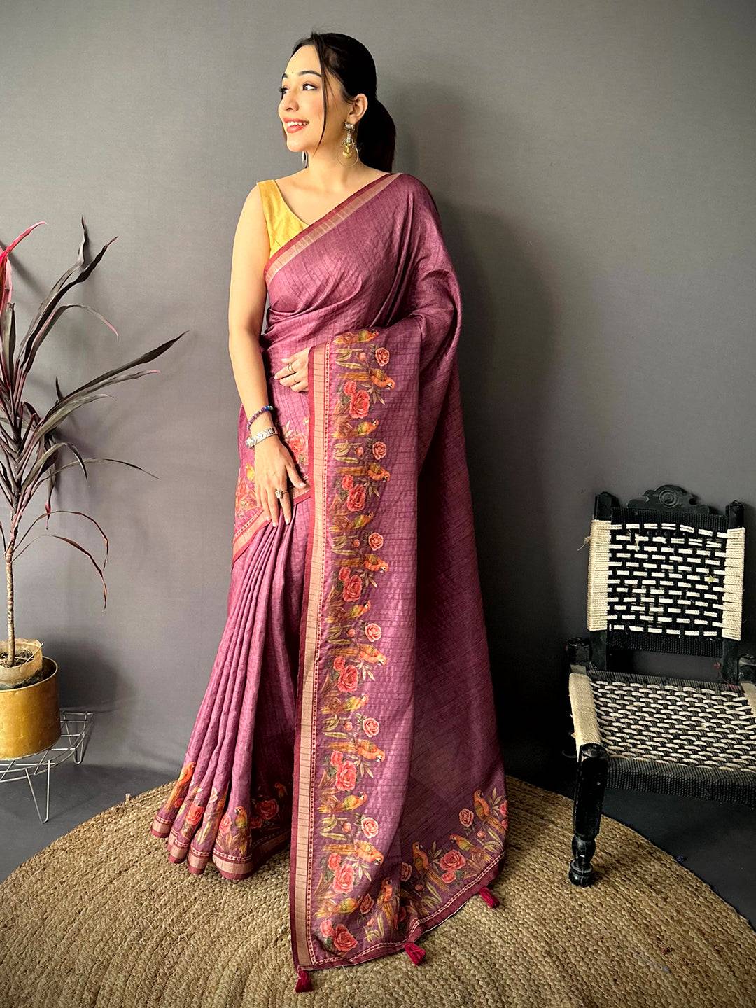 Royal Rani Ghicha  Munga  Saree