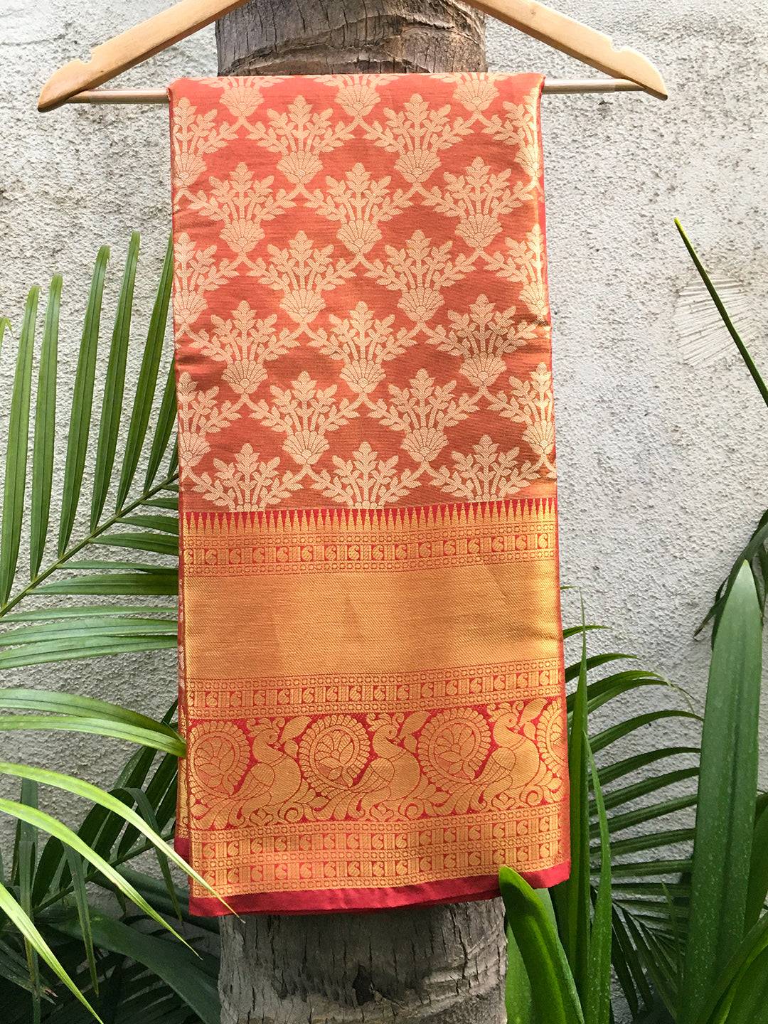 Beautiful One Gram Gold Tissue Kanjivaram Soft Silk Saree