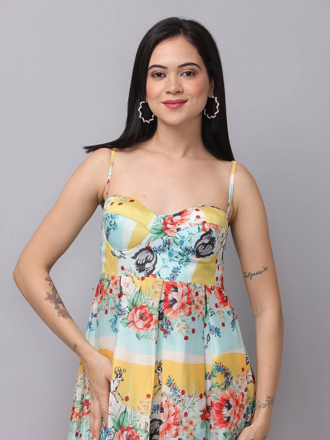 Chiffon Print Sleeveless Dress