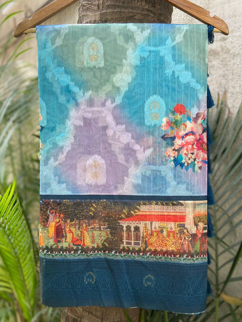 Rama Lakhani Kalamkari Print Saree
