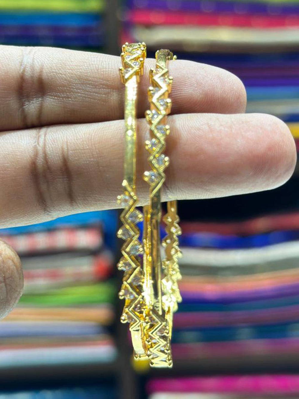 ZigZara  Antique  Gold  Bangle