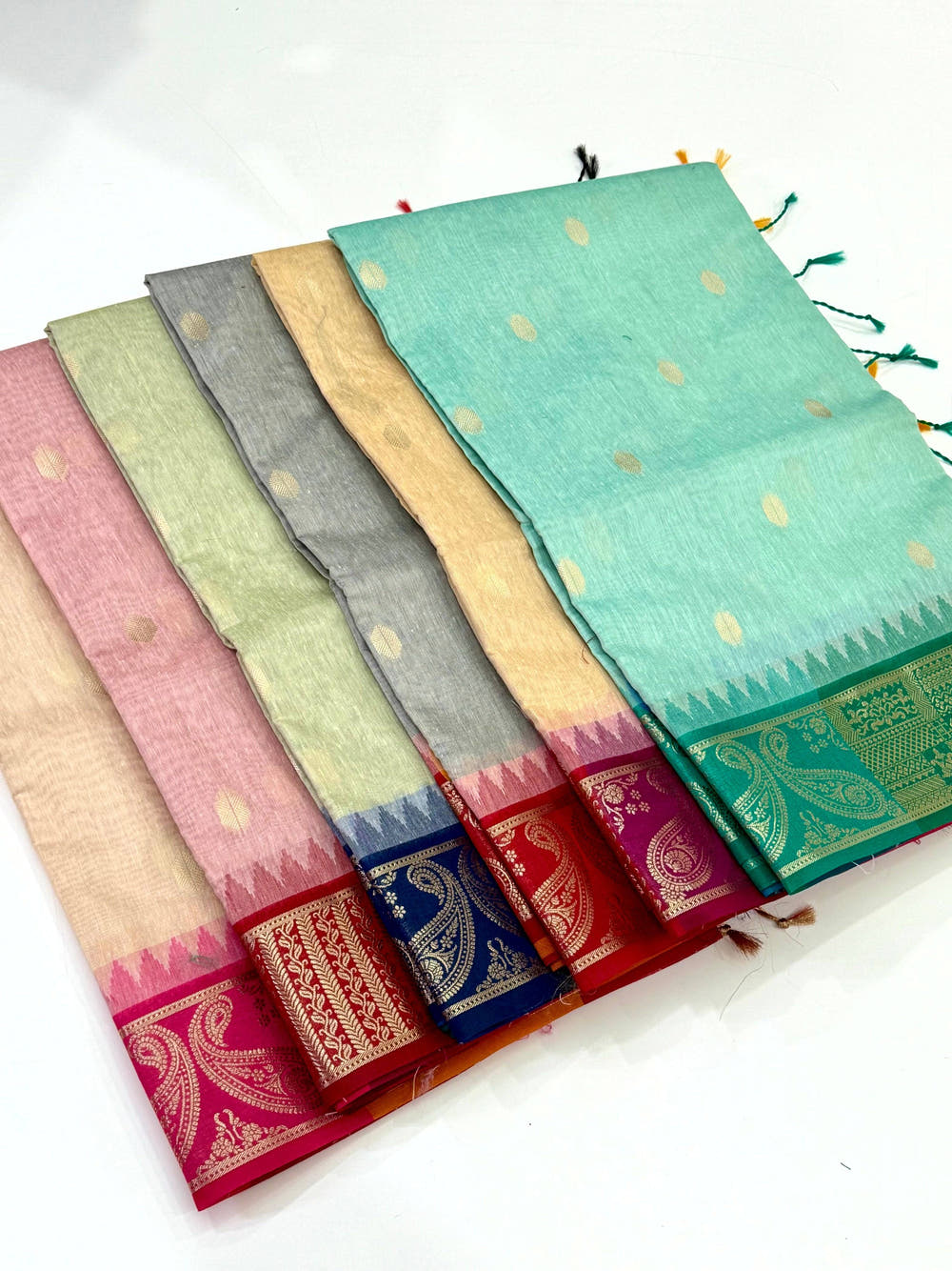Off White Soft Mull Kanchi Pattu Saree