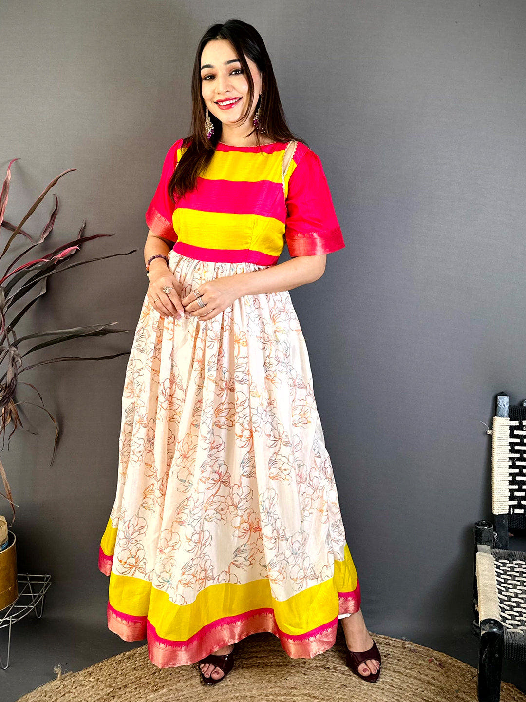 Elegant Soft Kota Doriya Ethnic Dress