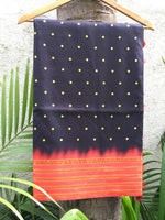 Pichwai Print Navy Blue Silk Saree