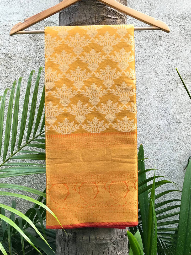 Trendy One Gram Gold Tissue Kanjivaram Soft Silk Saree
