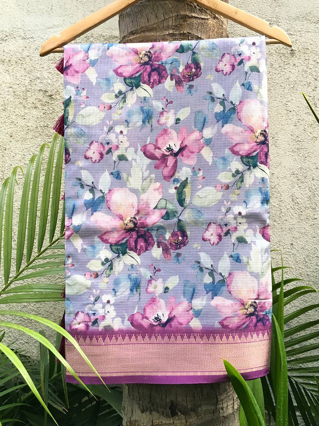 Heather Kota Flower Digital Print Saree