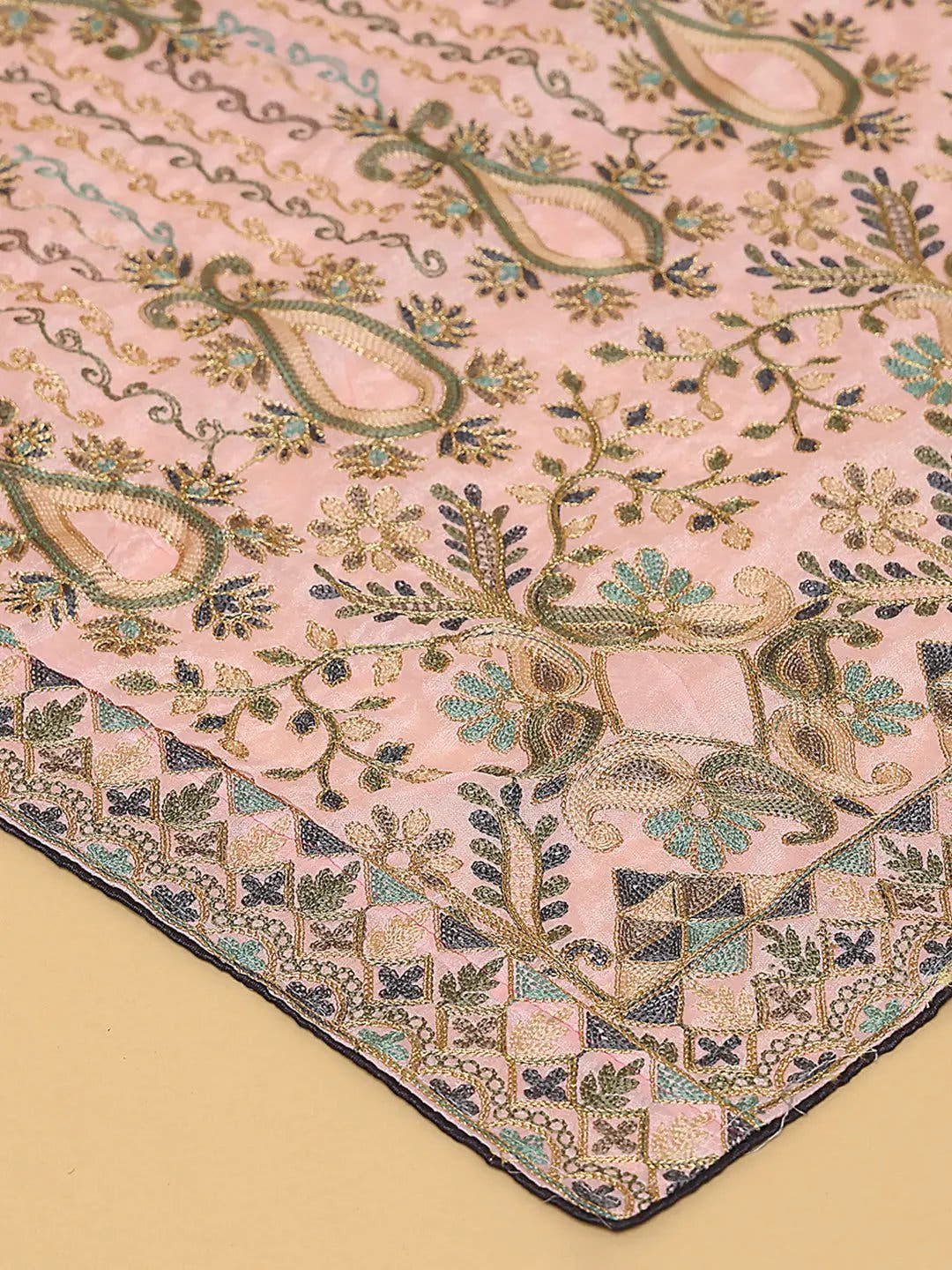 Light Pink Pastel Floral Pashmina Dupatta