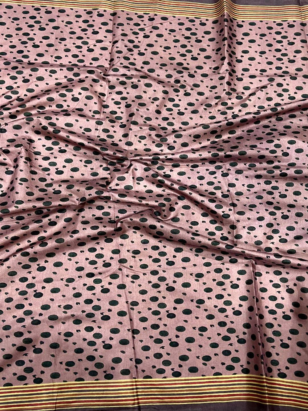 Mauve Soft Dola Silk Printed Saree