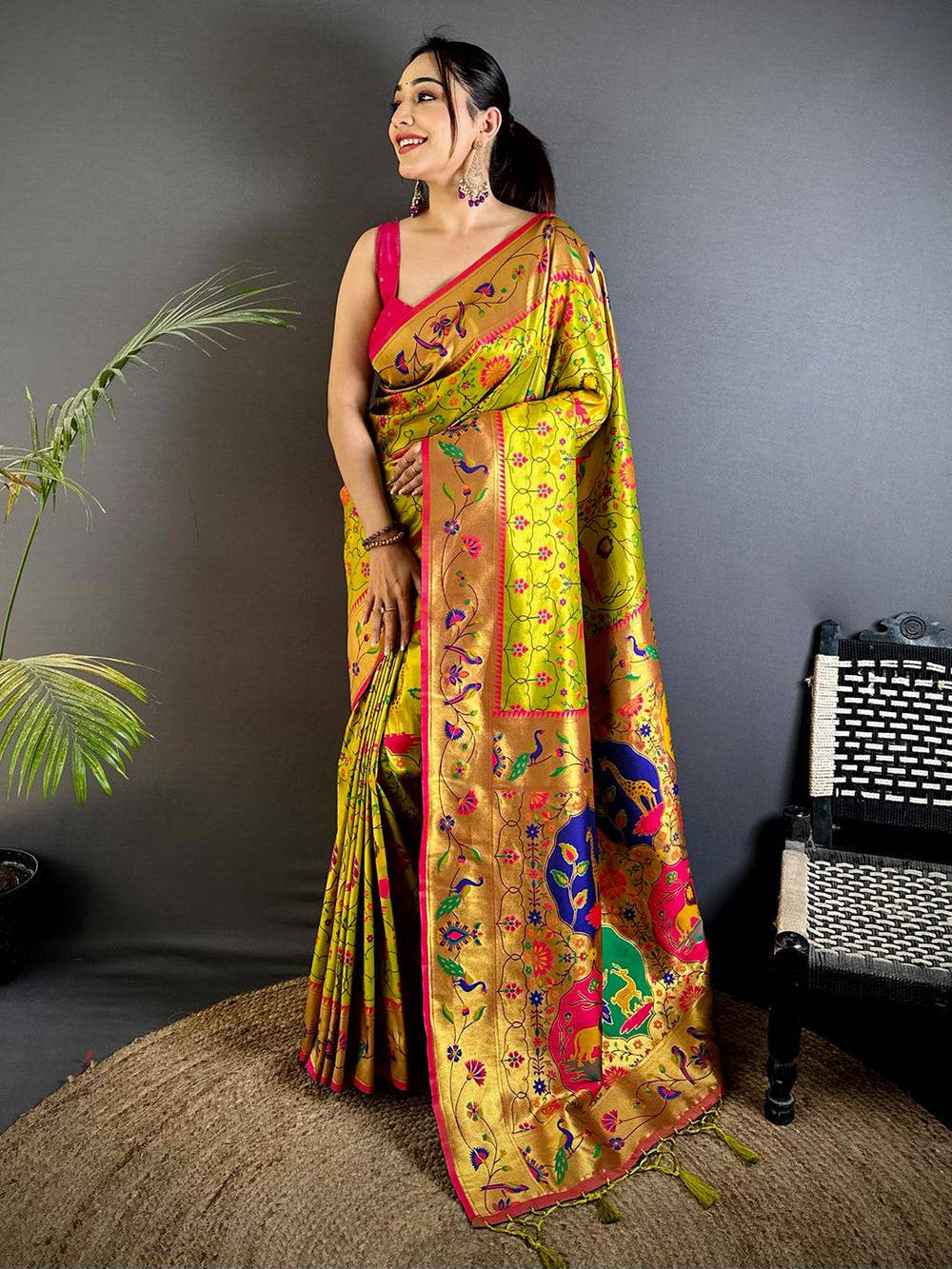 Royal Green Patola Paithani Saree