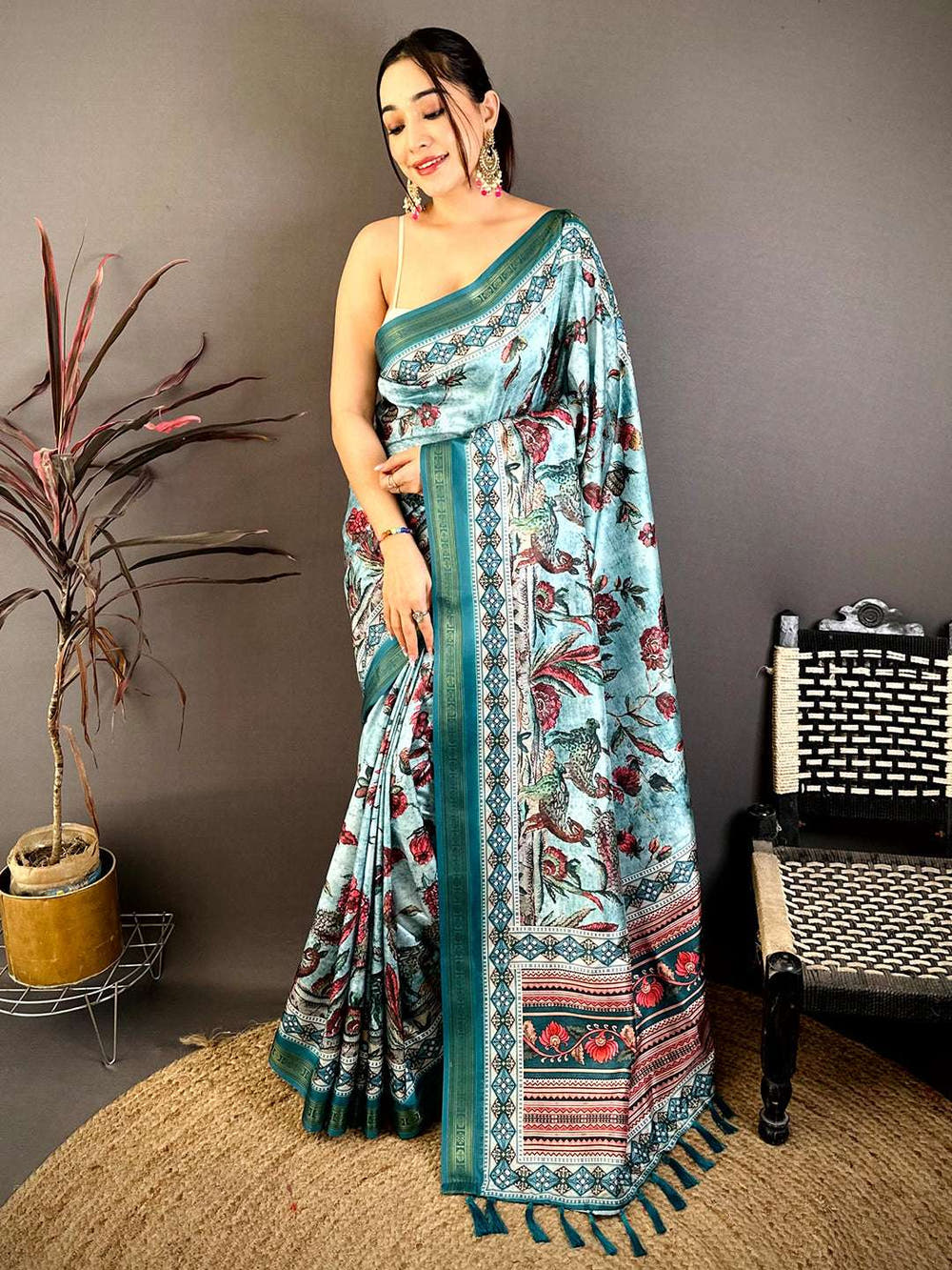 Regal Rudrakh Digital Print Soft Silk Saree