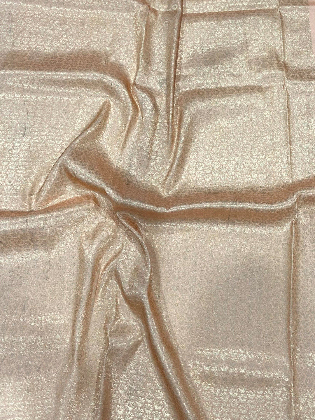 Peach Kanjivaram Digital Silk Saree