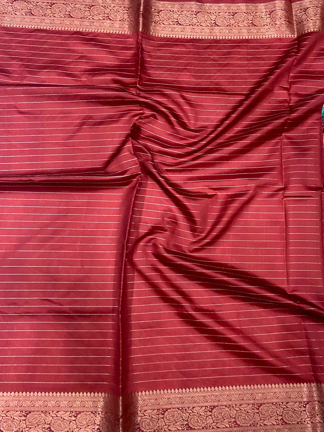 Pink Soft Gadwal Pattu Geometric Saree