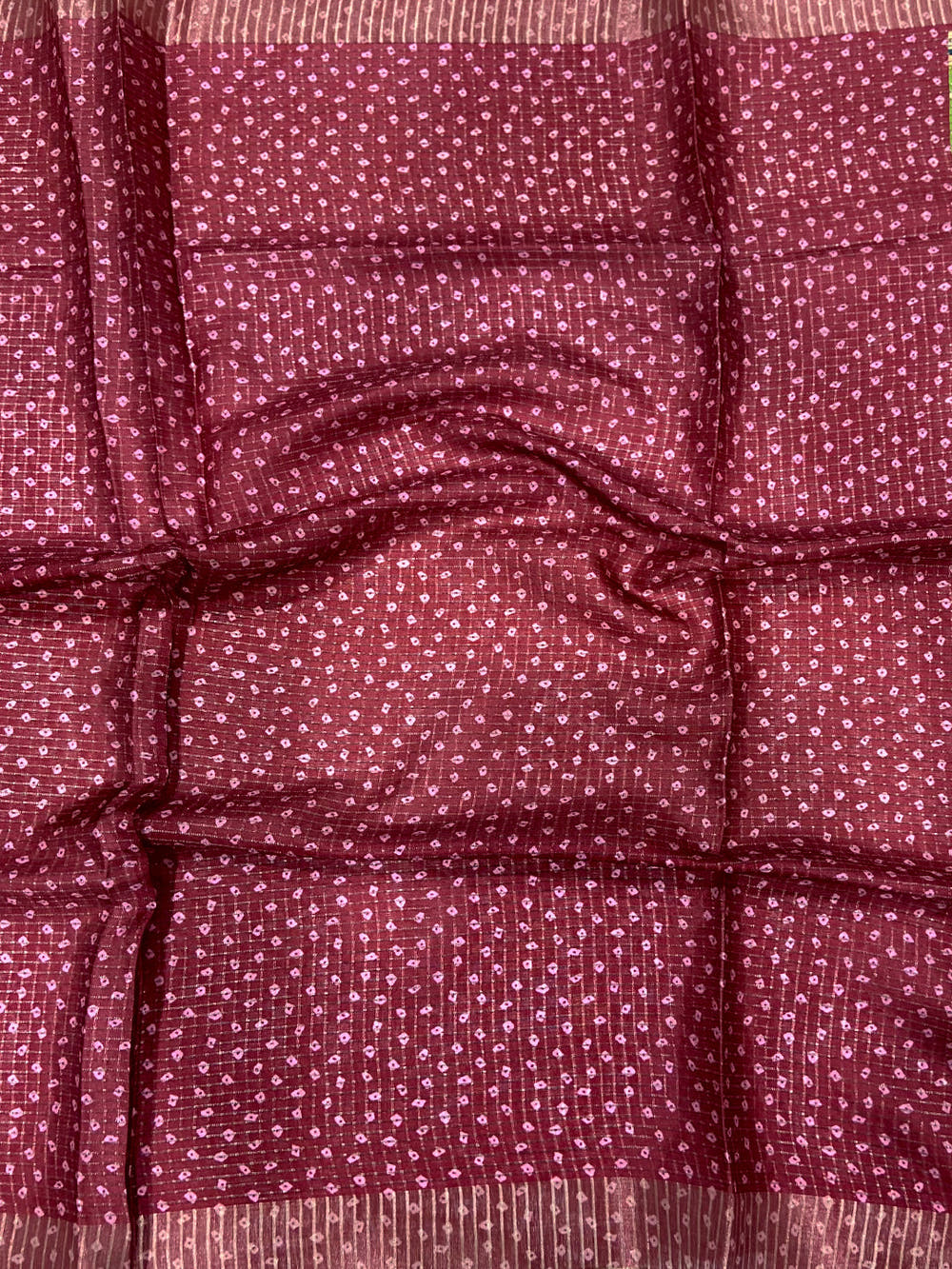Vibrant Silk Blend Bandhani Print Saree