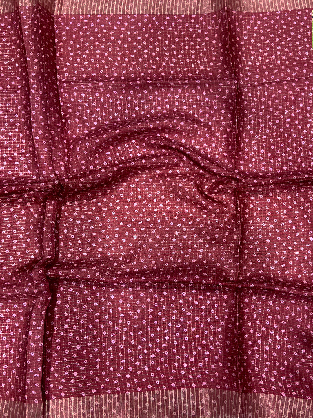 Vibrant Silk Blend Bandhani Print Saree