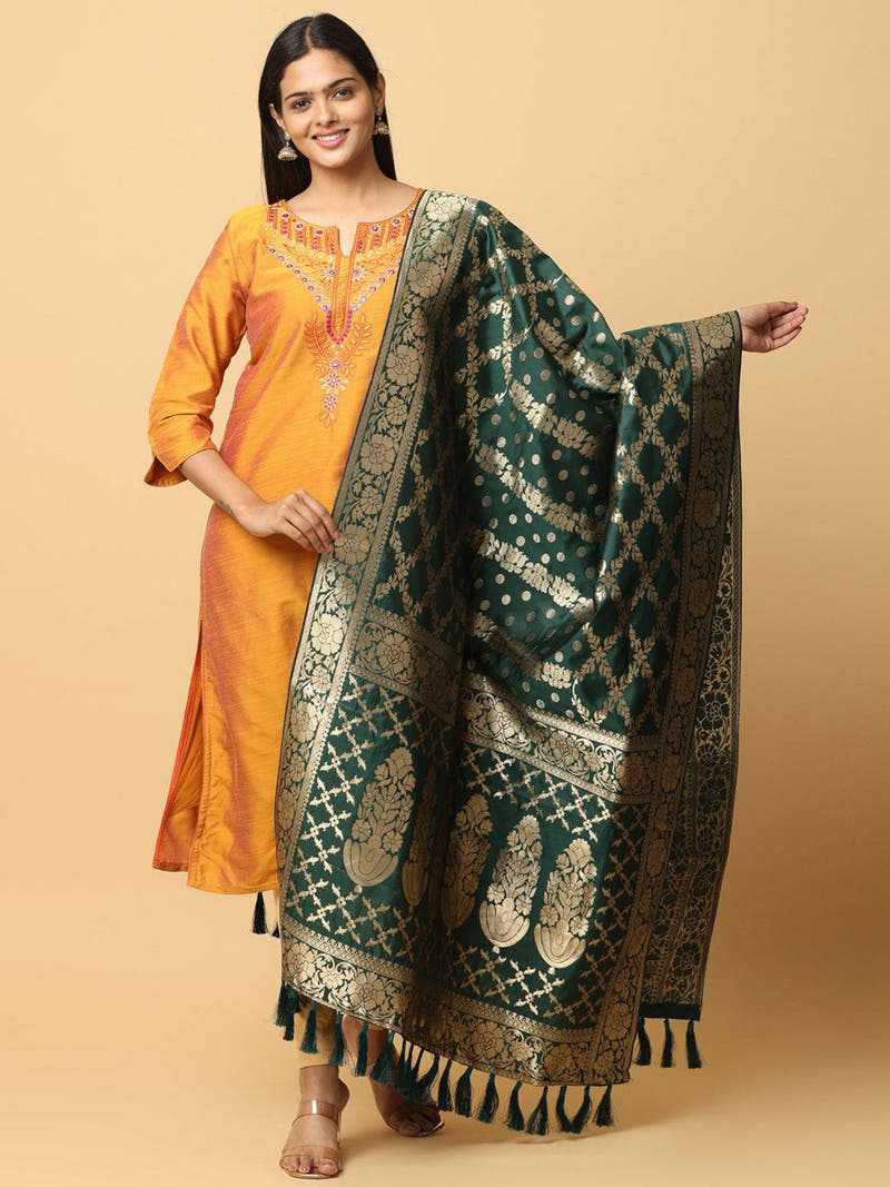 Bollywood Silk Blend Woven Design Dupatta