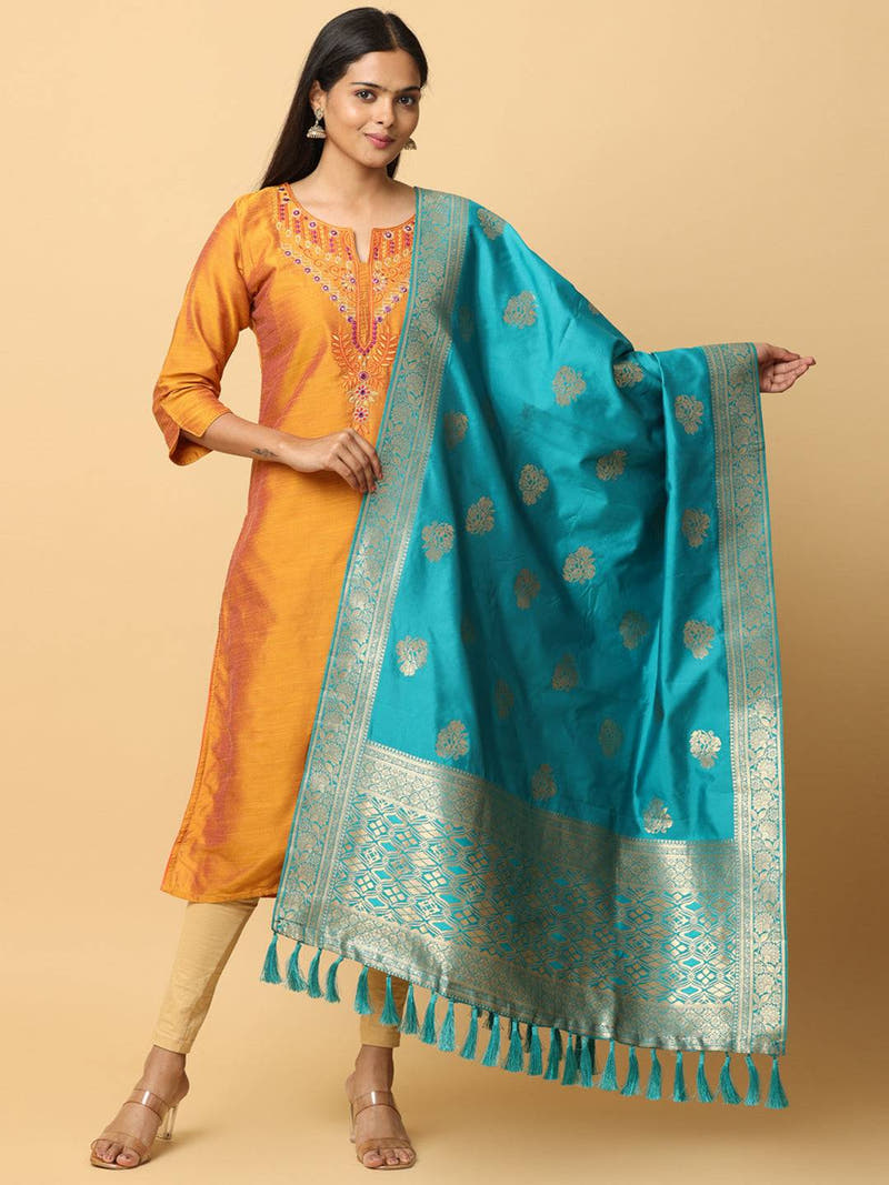 Rama Silk Blend Woven Design Dupatta