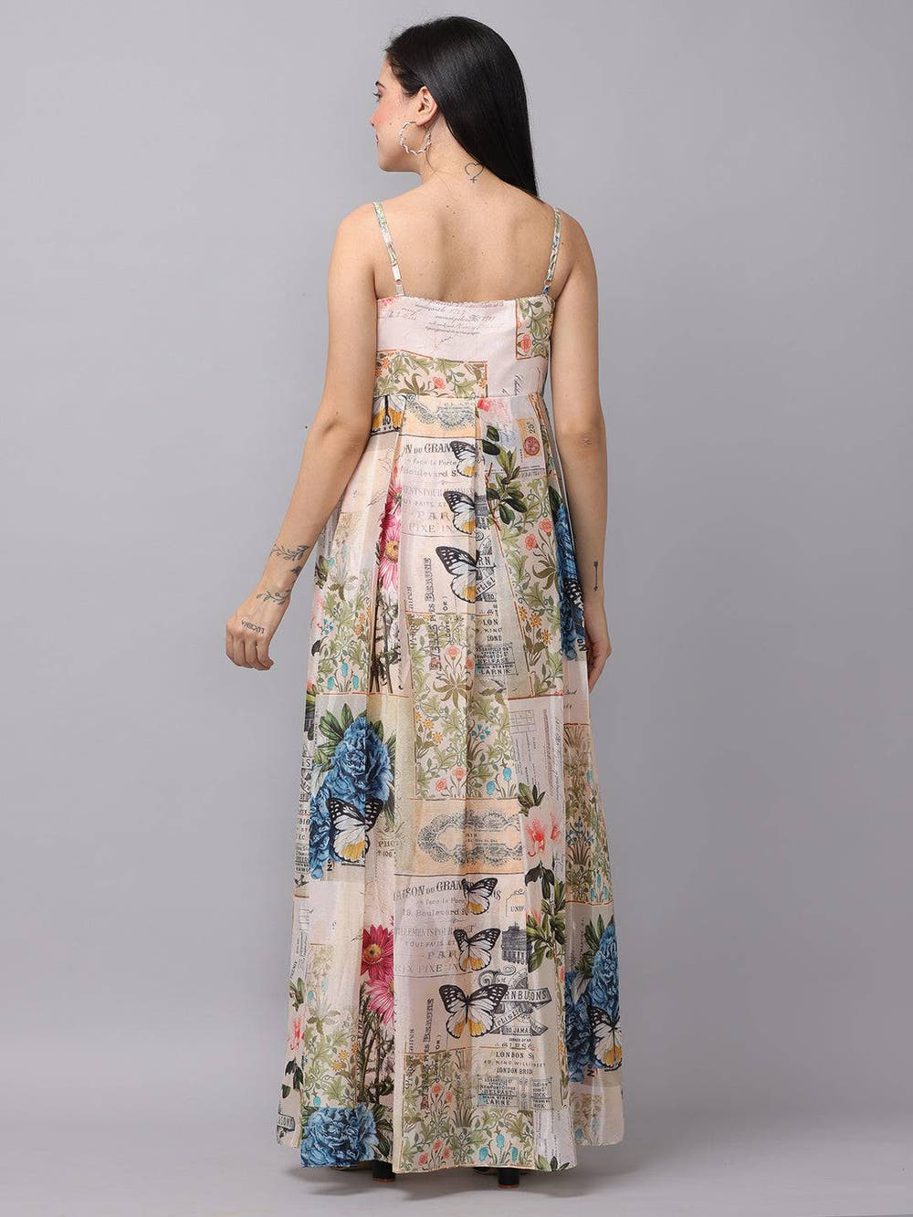 Sweetheart Neck Multi Color Dress