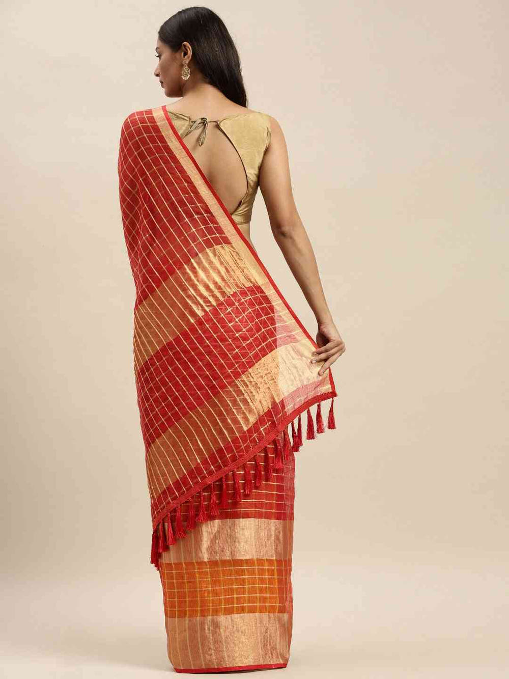 Exclusive Kota Doria Zari Butti Festive Wear Saree