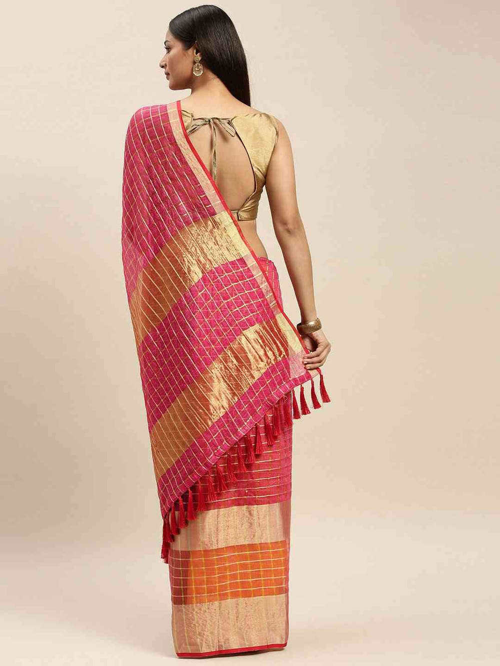 Exclusive Kota Doria Zari Butti Festive Wear Saree
