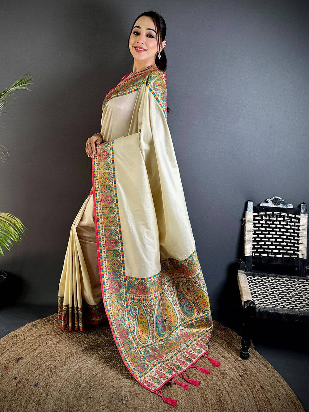 Regal Minakari Pashmina Soft Silk Saree
