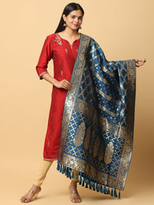 Latest Silk Blend Woven Design Dupatta
