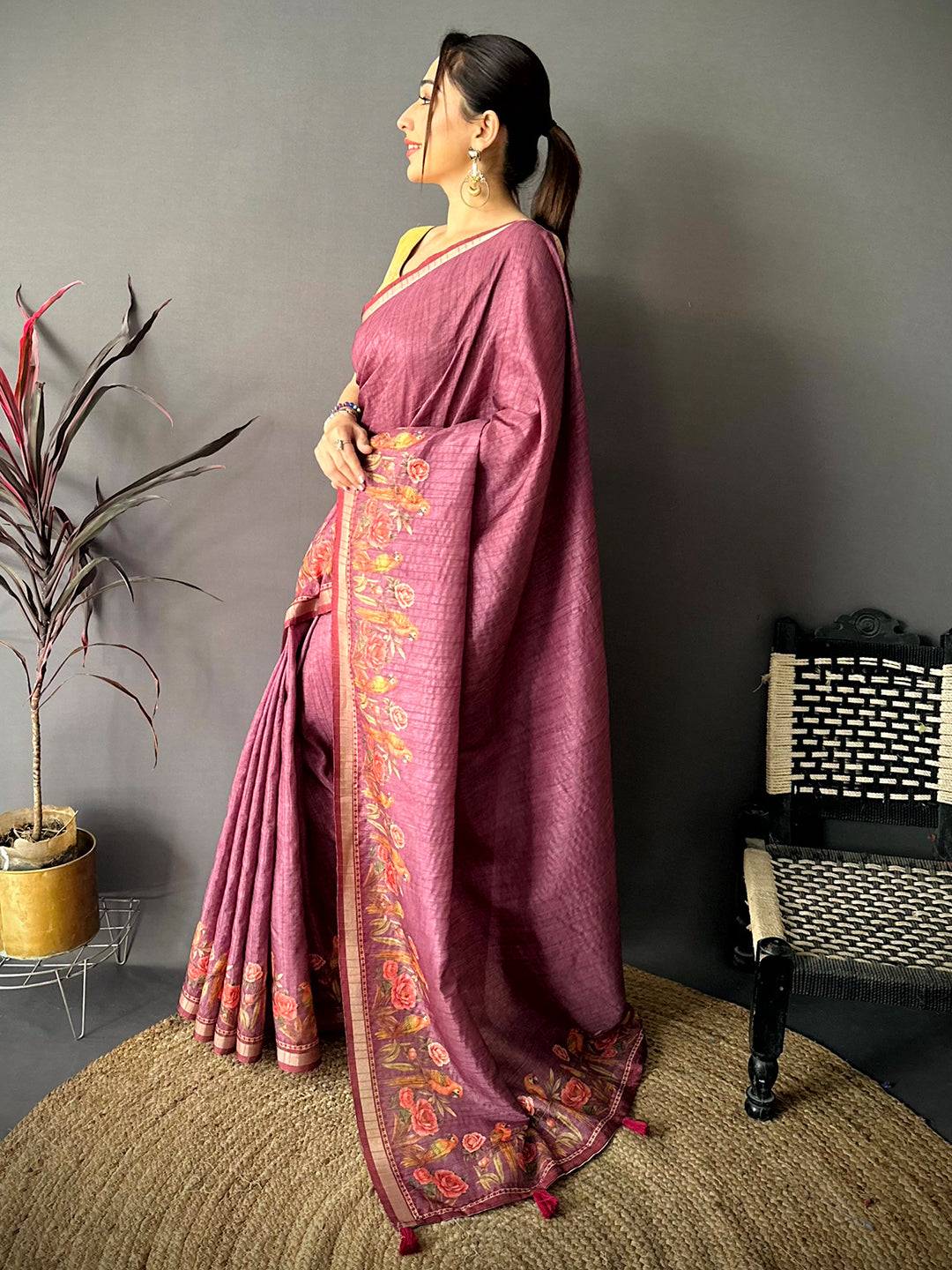 Royal Rani Ghicha  Munga  Saree