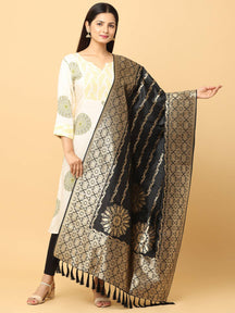 Silk Blend Woven Black Colour Design Dupatta