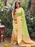 Soft Silk Banarasi Ombre Print Party Wear Saree