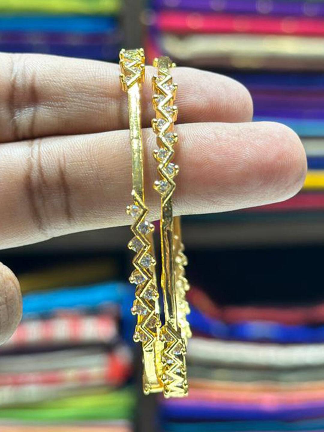 ZigZara  Antique  Gold  Bangle