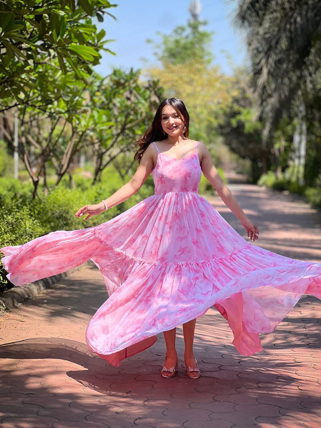 Blush Pink Batik Printed Dress
