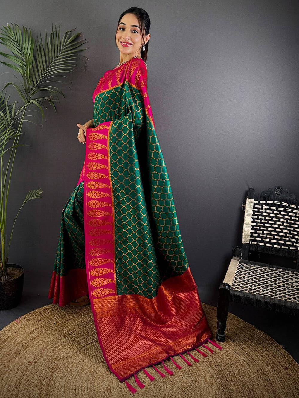 Rama Soft Banarasi Katan Silk Saree