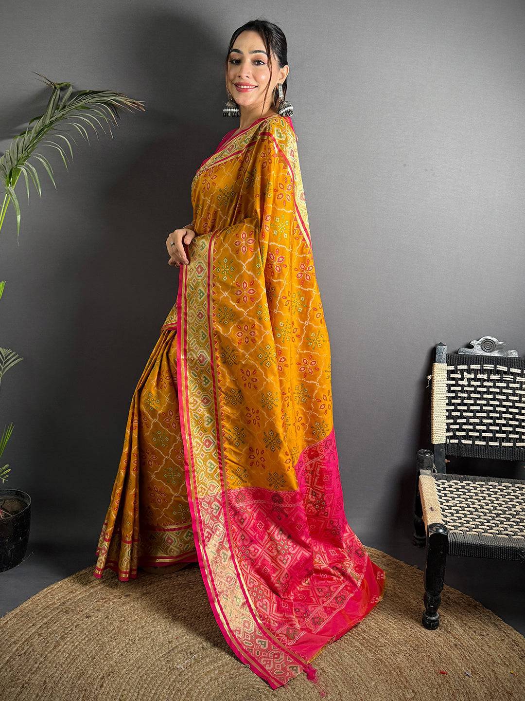 Graceful Pochampally Patola Silk Saree