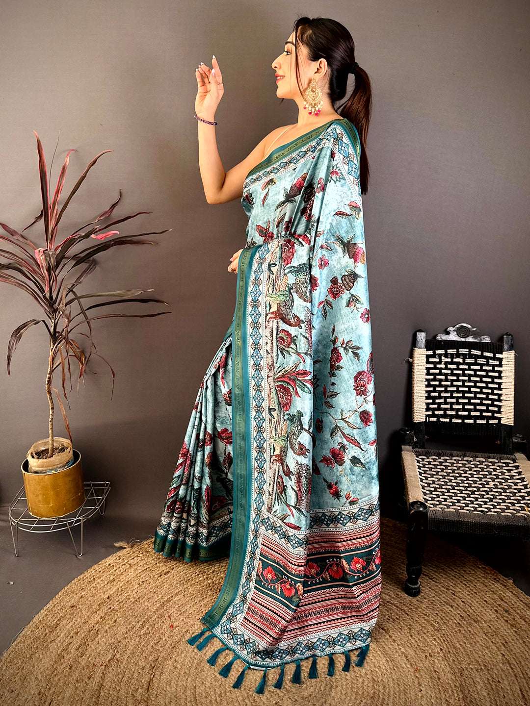 Regal Rudrakh Digital Print Soft Silk Saree