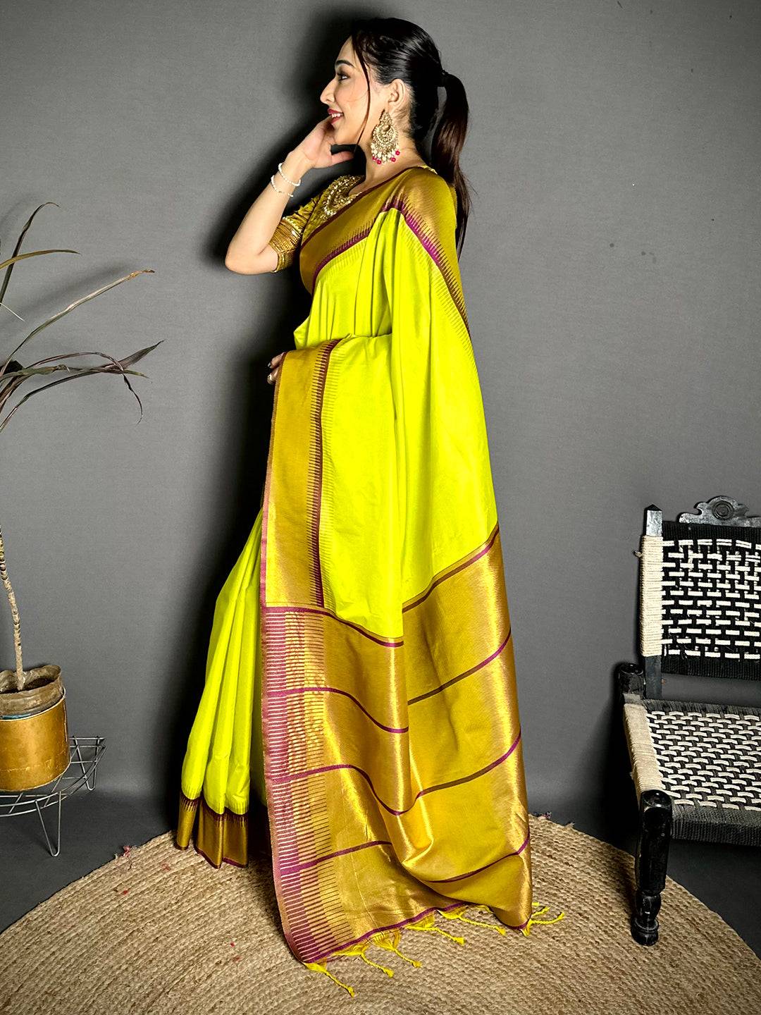 Elegant Soft Silk Solid Border Saree